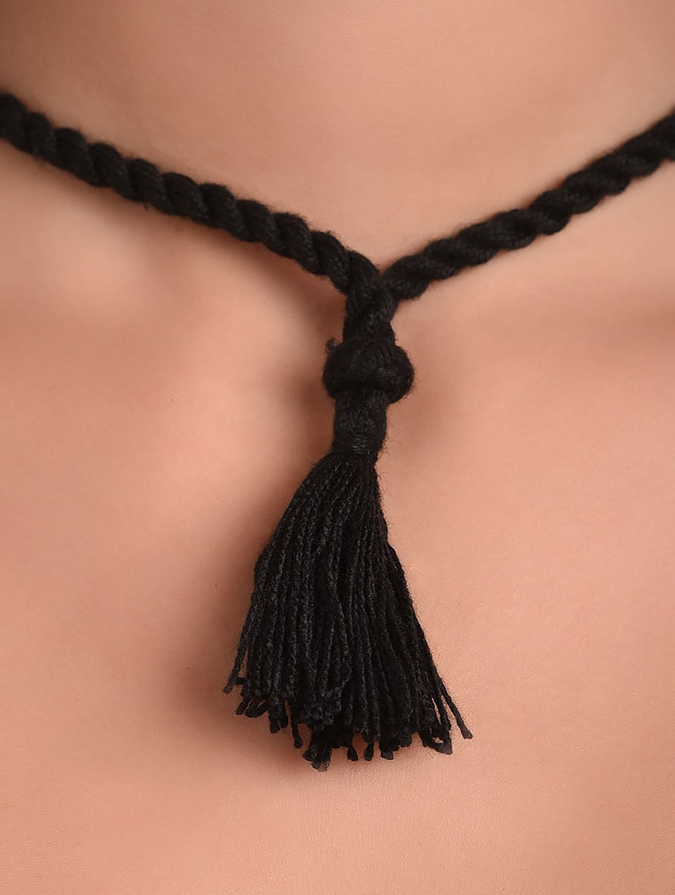 Women Silver Tone Tribal Choker Necklace