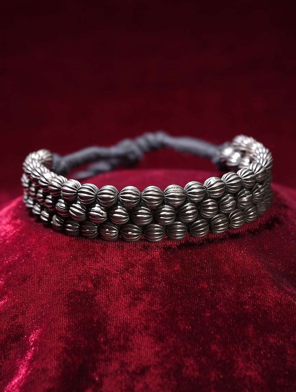 Women Silver Tone Tribal Choker Necklace