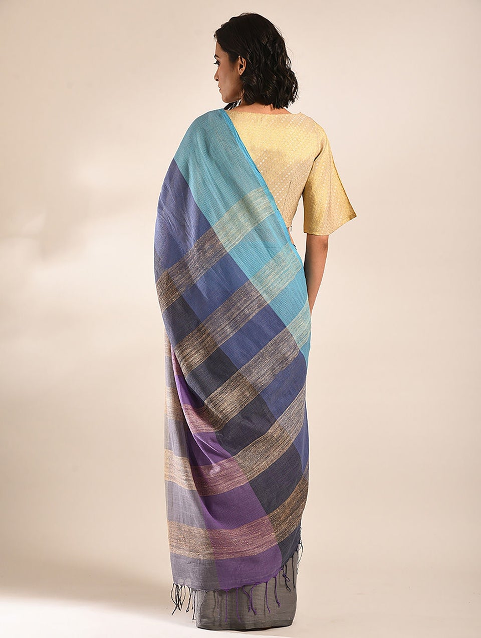 Women Multicolour Handwoven Silk Cotton Saree