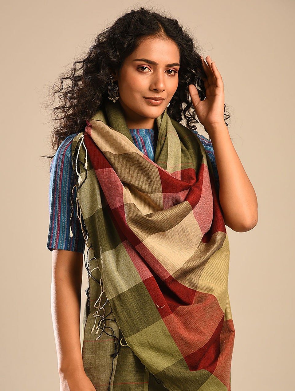 Women Green Handwoven Cotton Saree