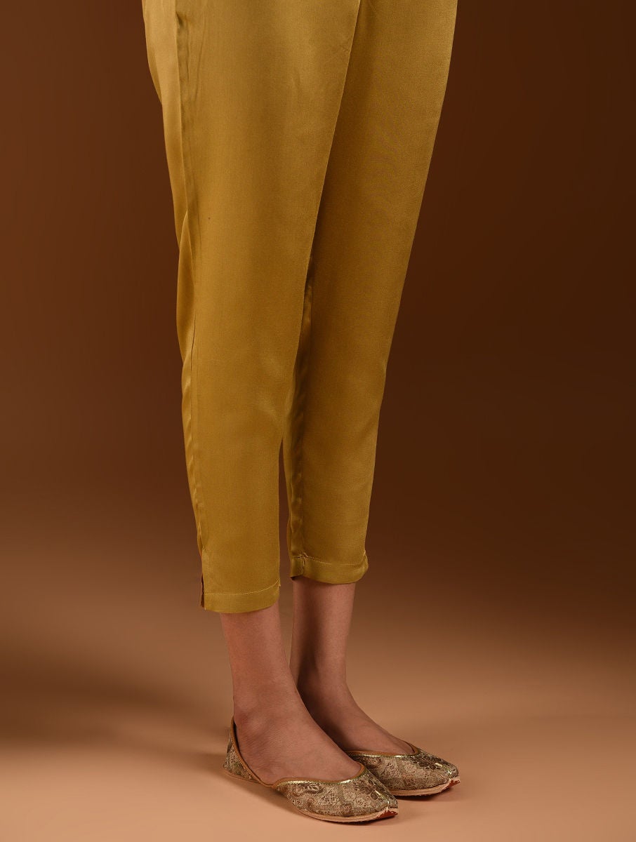 Gold Elasticated Waist Modal Pants