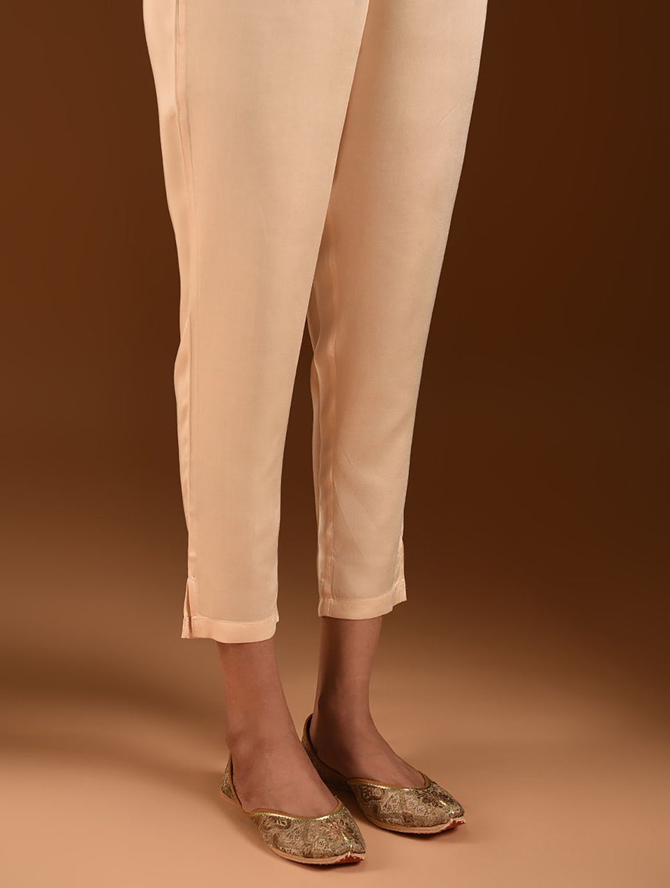Ivory Elasticated Waist Modal Pants - XS