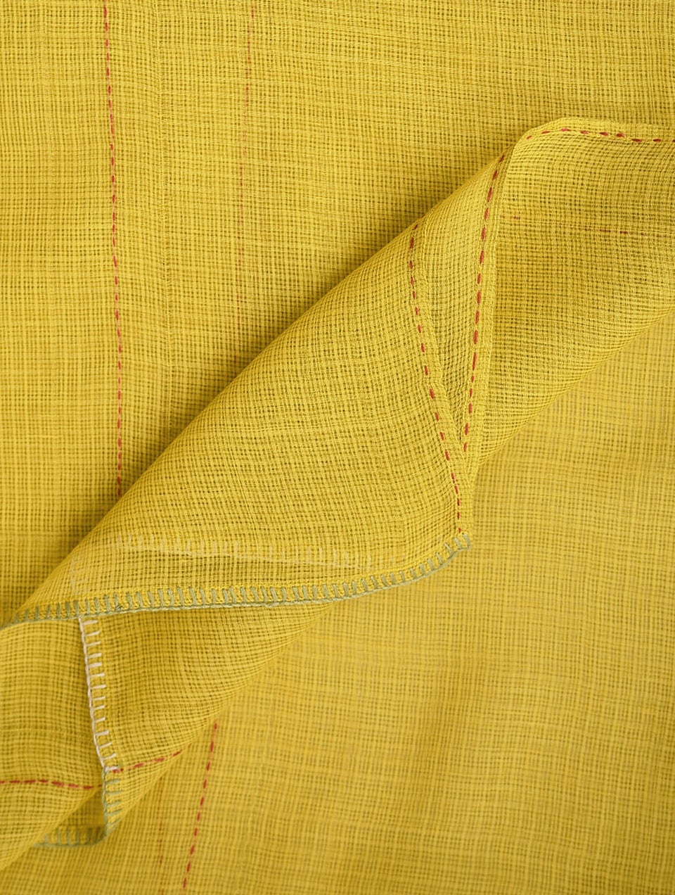 Women Yellow Hand Embroidered Kota Dupatta