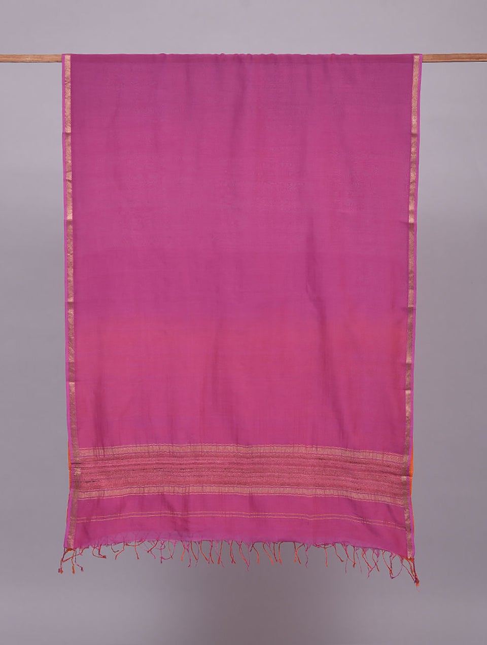 Women Purple Cotton Silk Maheshwari Dupatta