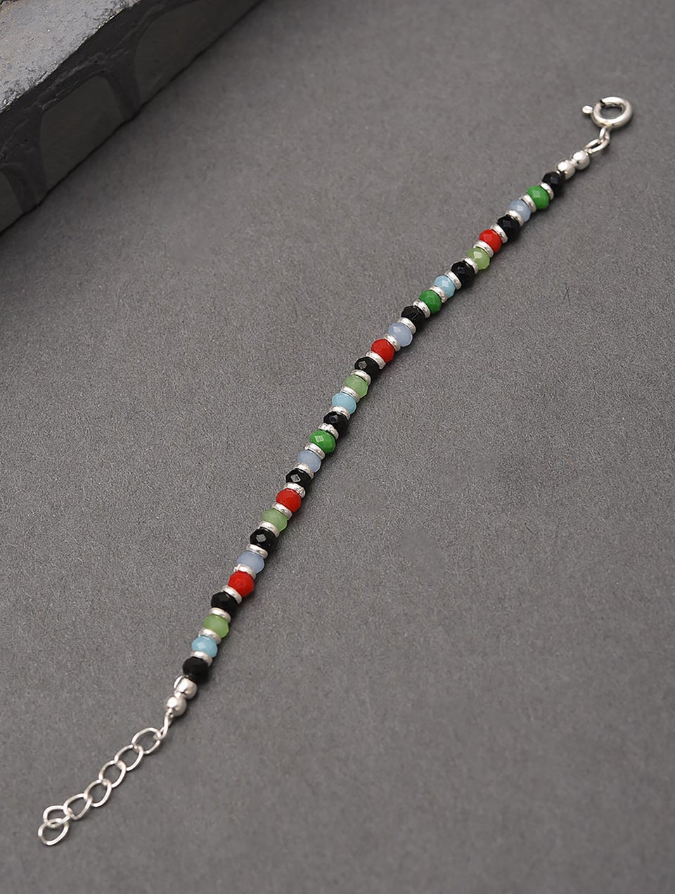 Women Multicolour Silver Nazariya Bracelet For Kids