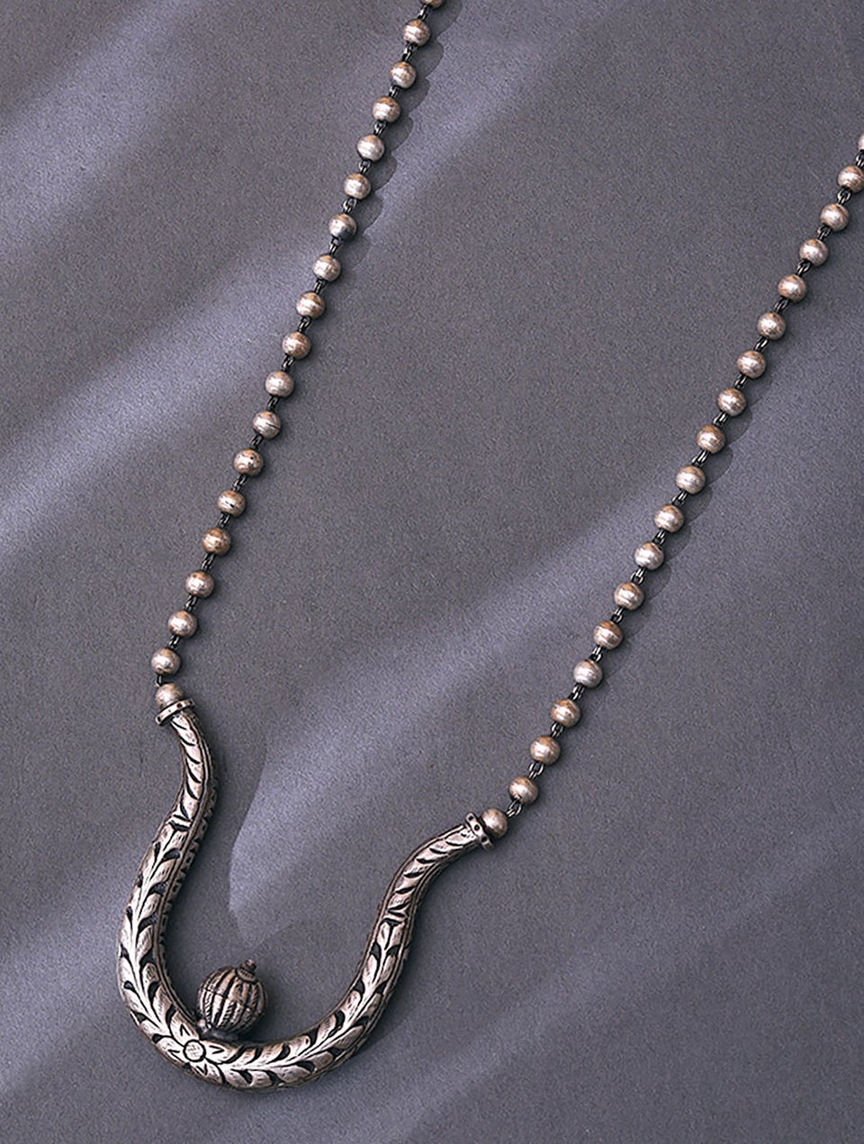 Women Tribal Silver Chitai Necklace