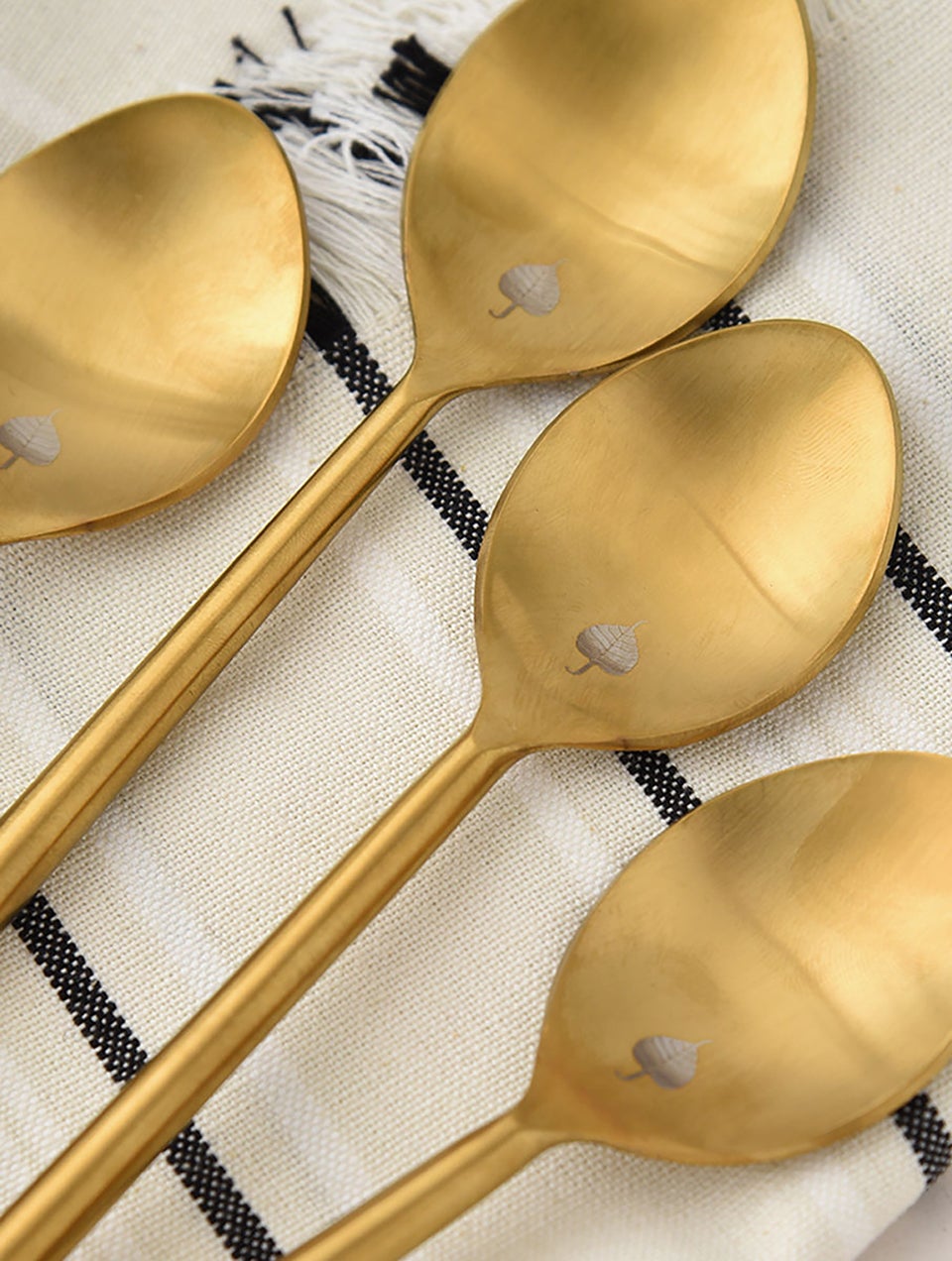 Gold Tone Dessert Spoons