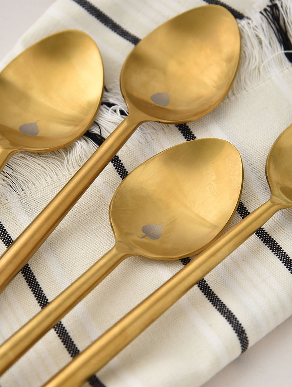 Gold Tone Dinner Spoons