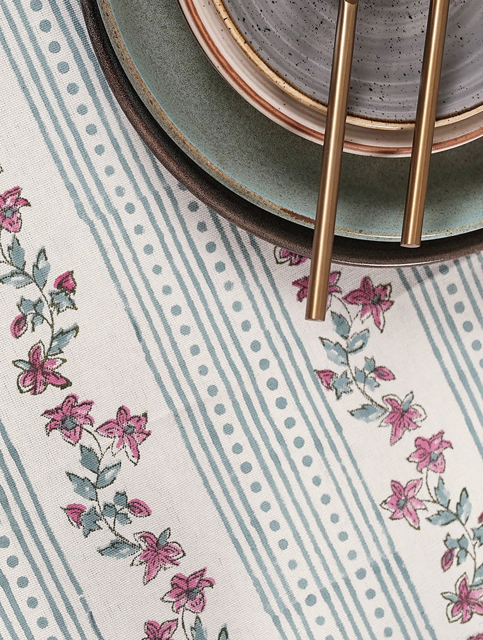 Handblock Printed Cotton Table Runner