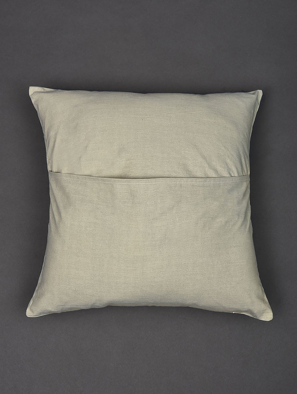 Blue and Grey Applique Mehraab Cushion Cover