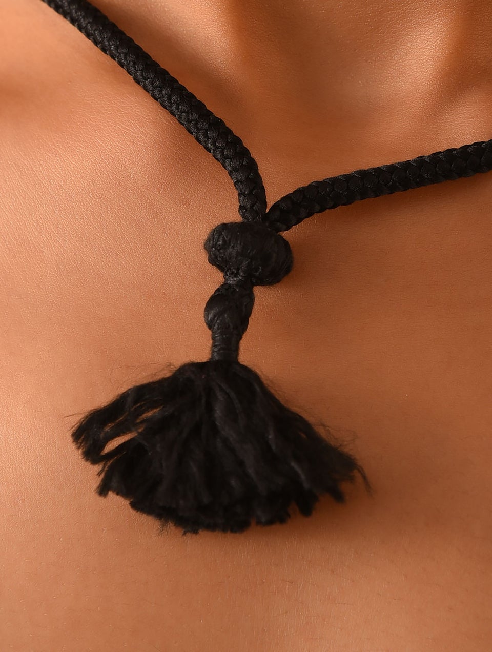 Women Gold Tone Tribal Silver Dholki Necklace