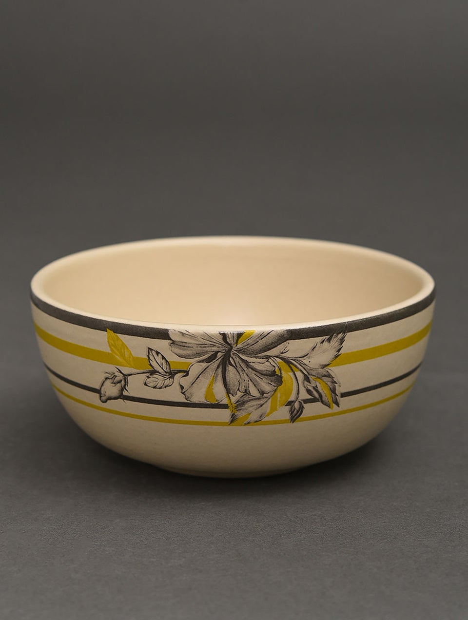 Hibiscus Printed Stoneware Cereal Bowl