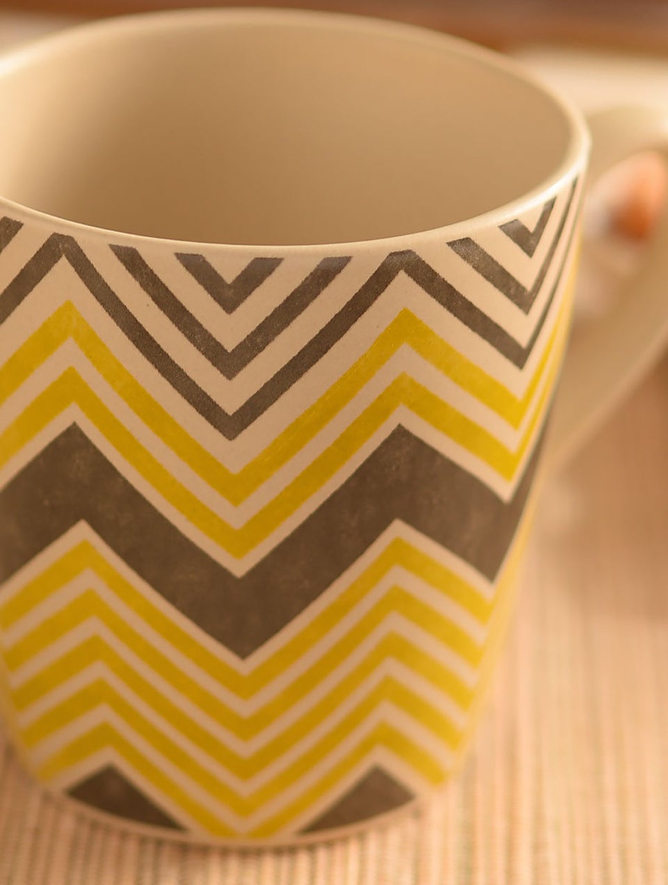 Printed Stoneware Coffee Mug