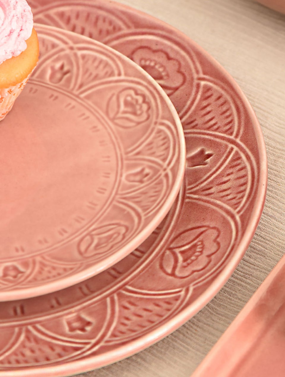 Pink Ceramic Dinner Plate