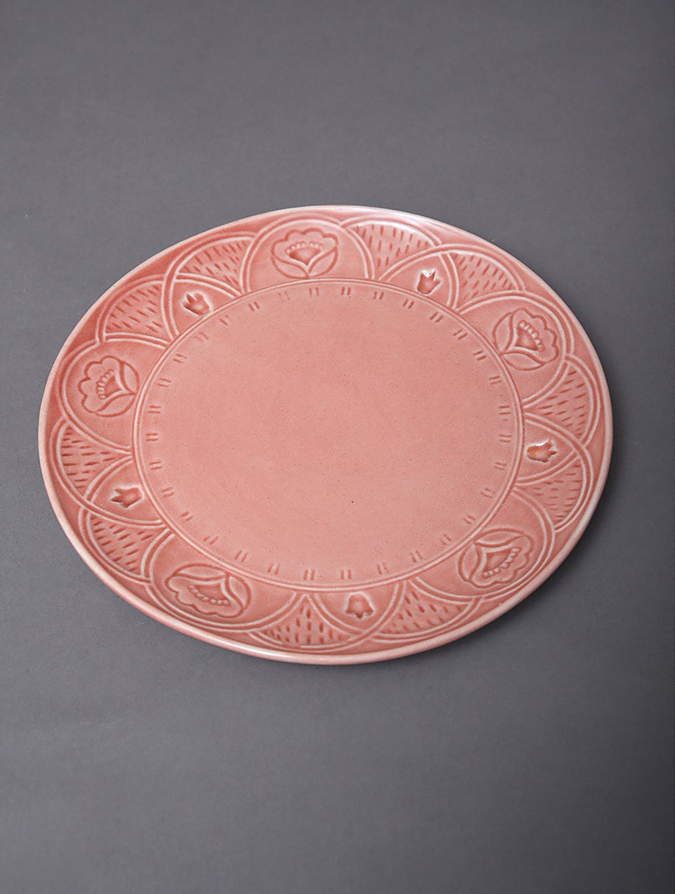 Pink Ceramic Dinner Plate