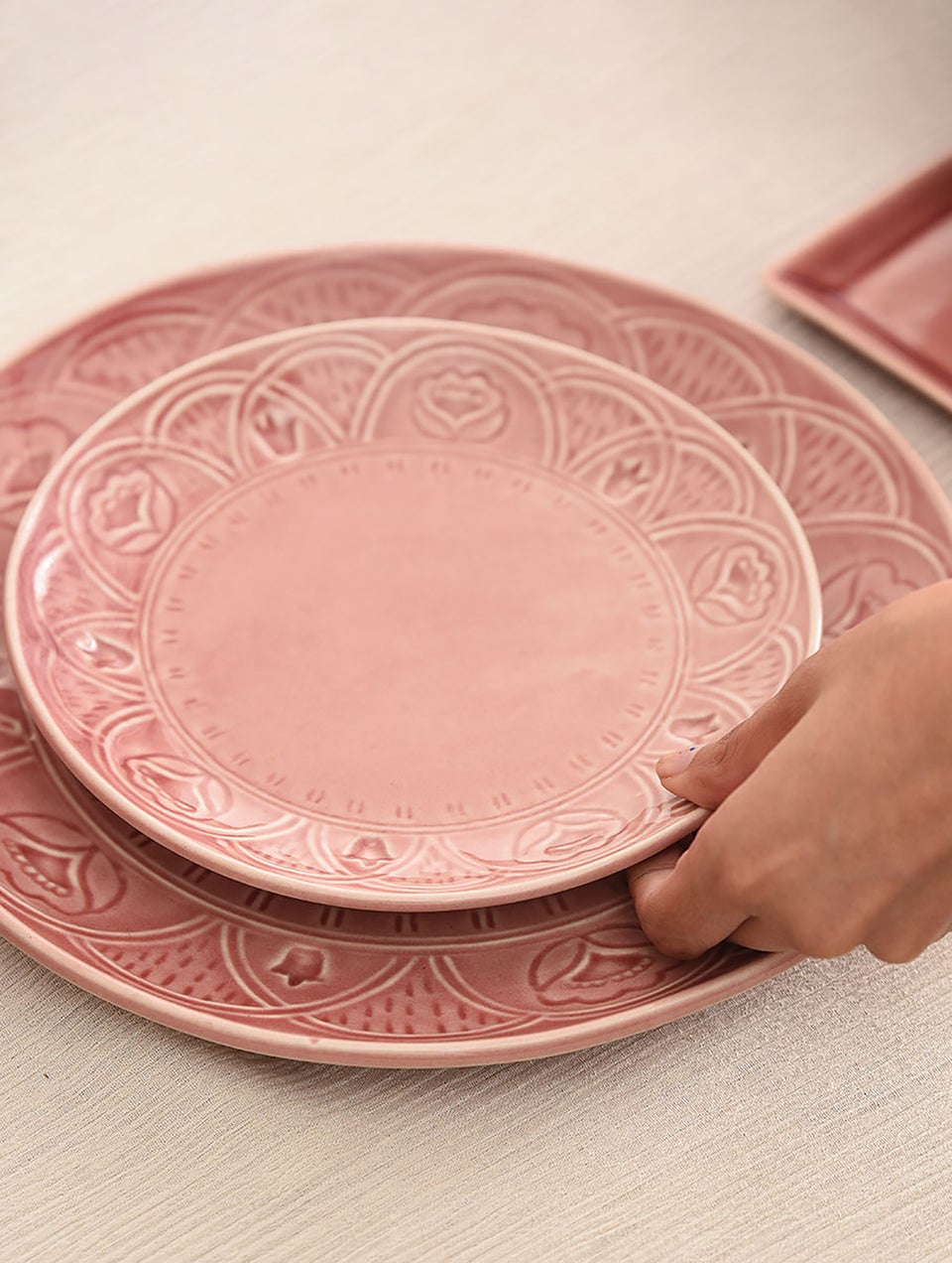 Pink Ceramic Quarter Plate