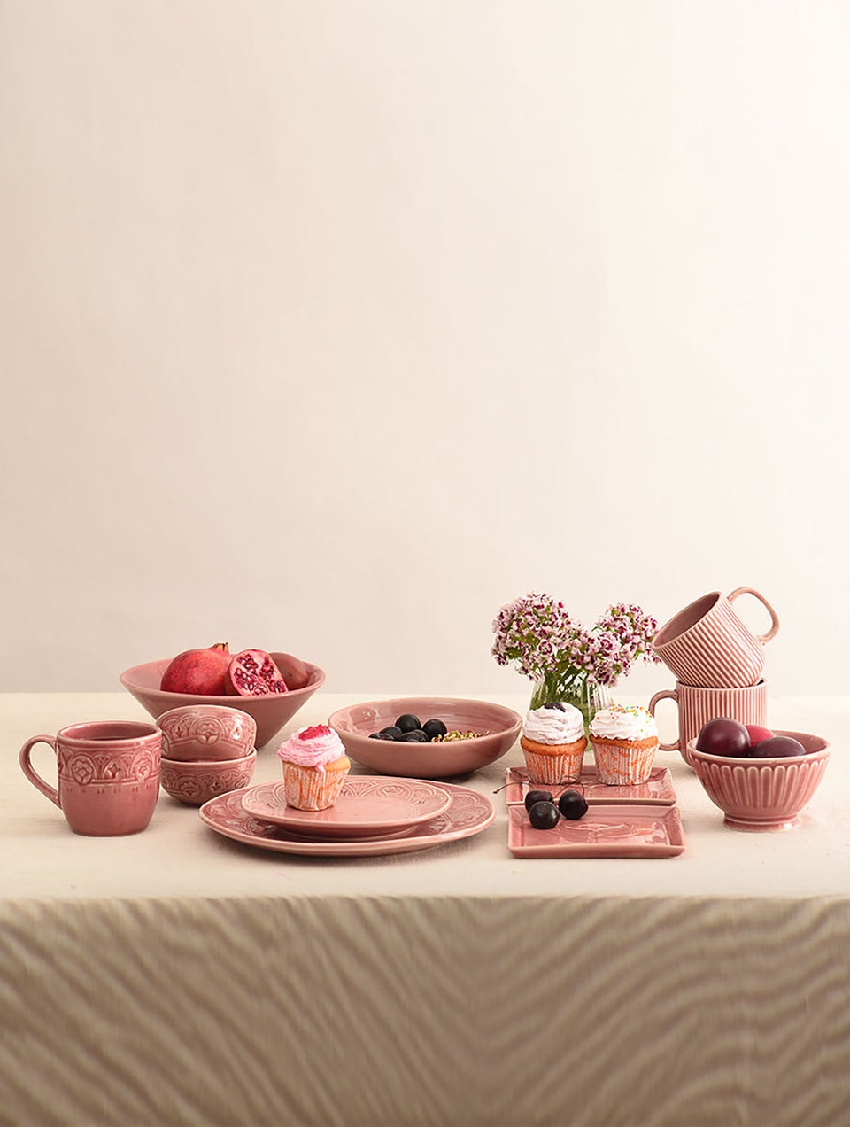 Pink Ceramic Quarter Plate