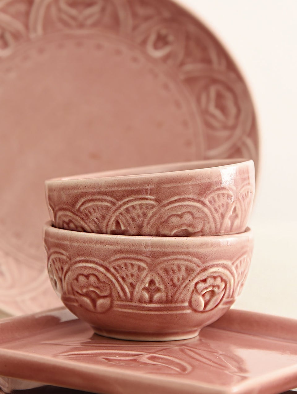 Pink Ceramic Multipurpose Bowls