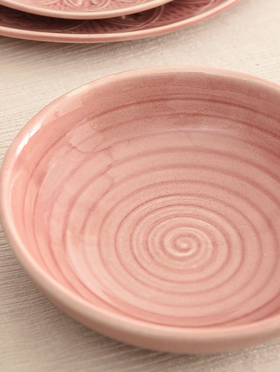 Pink Ceramic Pasta Bowl