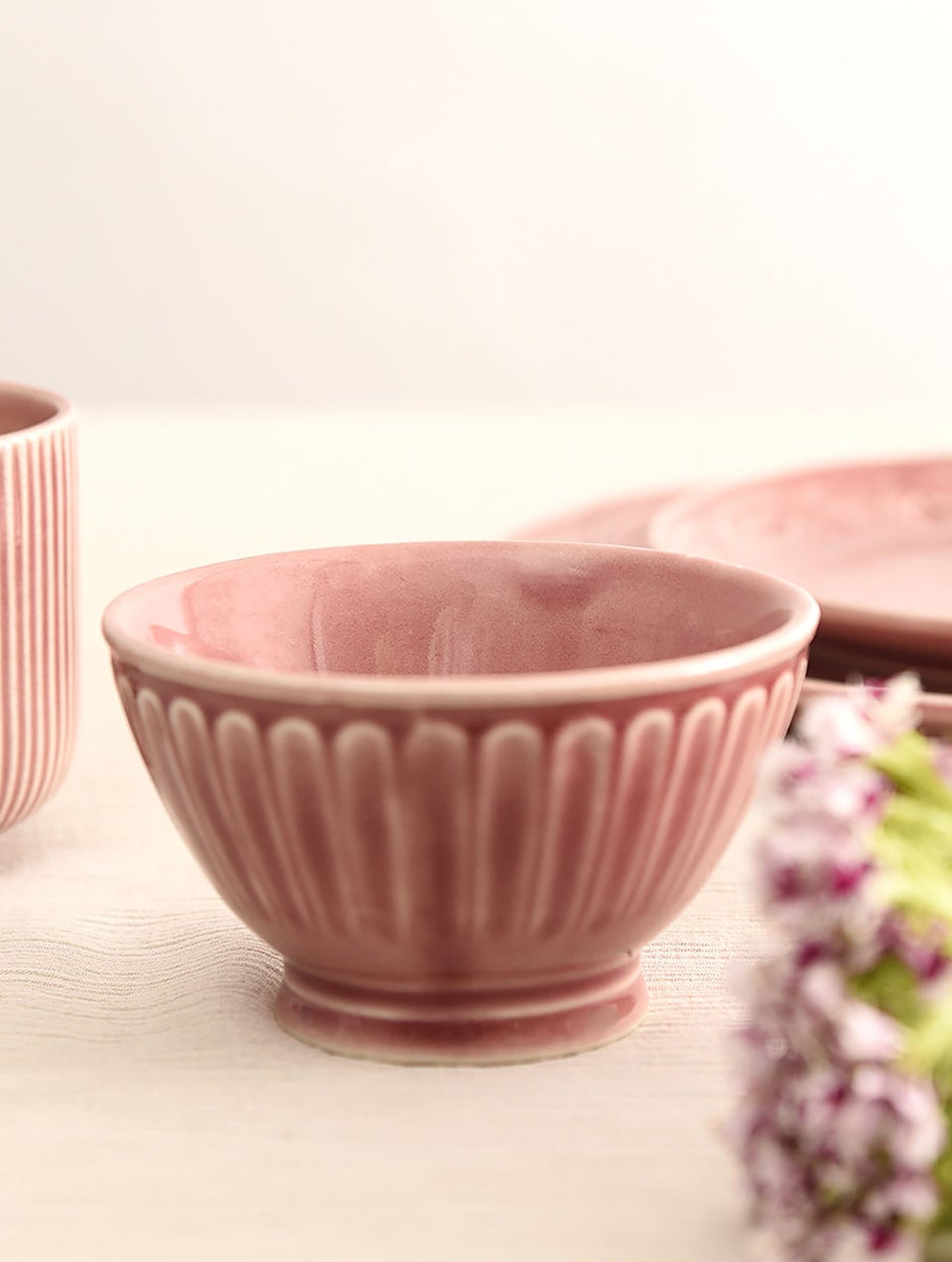 Pink Ceramic Multipurpose Bowl