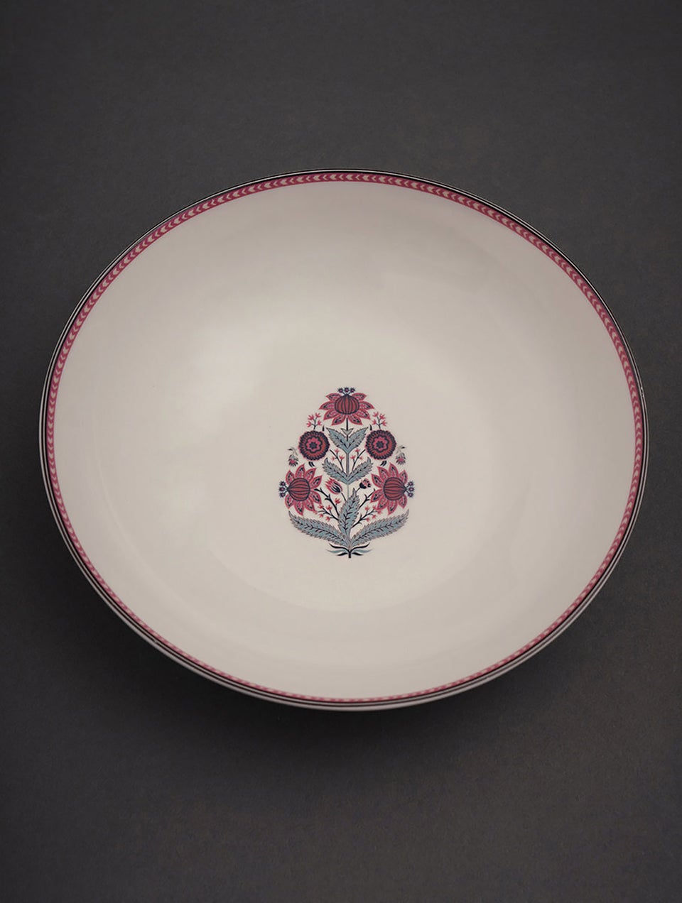 Mughal Inspired Porcelain Serving Bowl