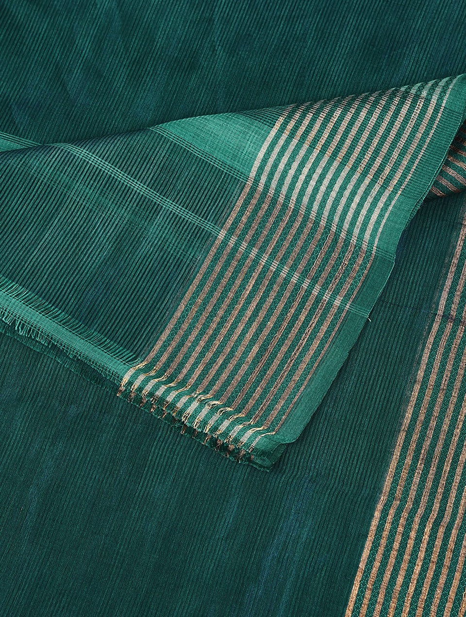 Women Green Cotton Silk Maheshwari Dupatta