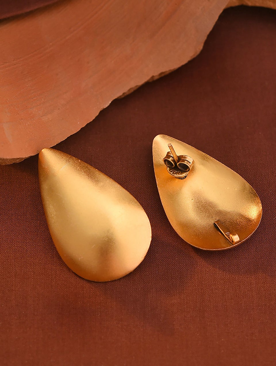 Women Gold Tone Silver Earrings
