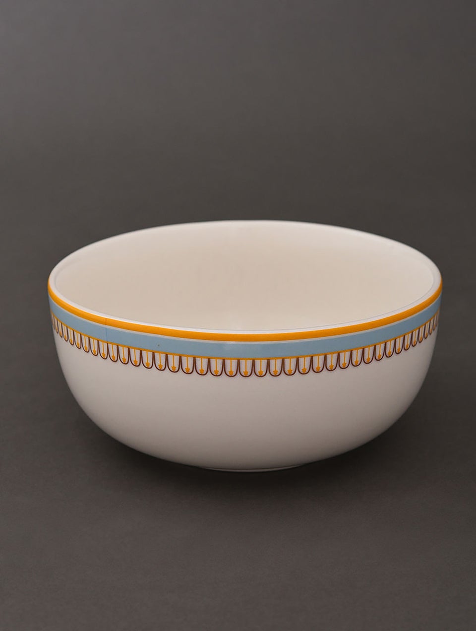Handcrafted Porcelain Paithan Serving Bowl With 24 Karat Gold Work