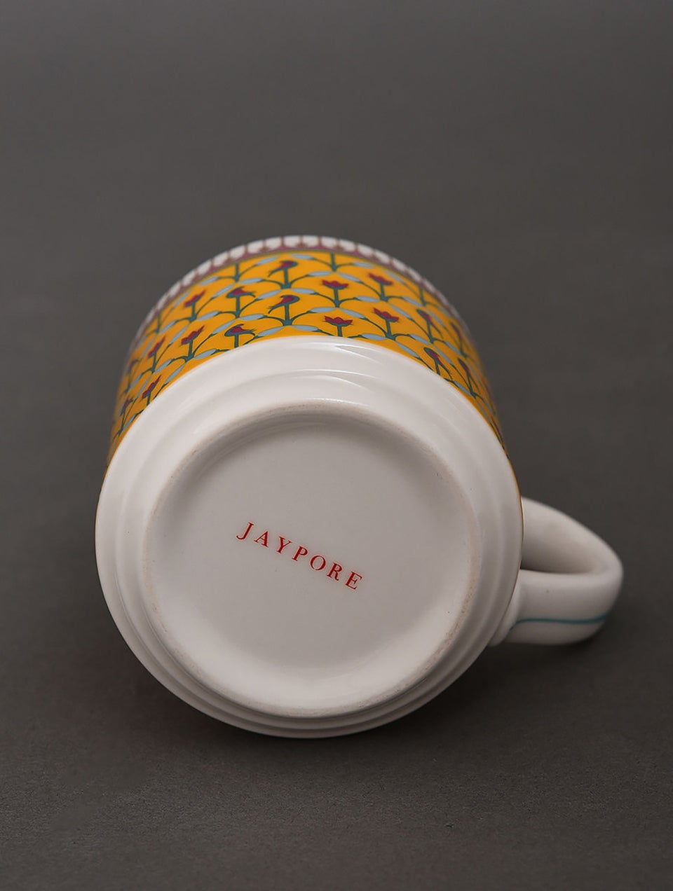 Handcrafted Porcelain Paithan Coffee Mug With 24 Karat Gold Work