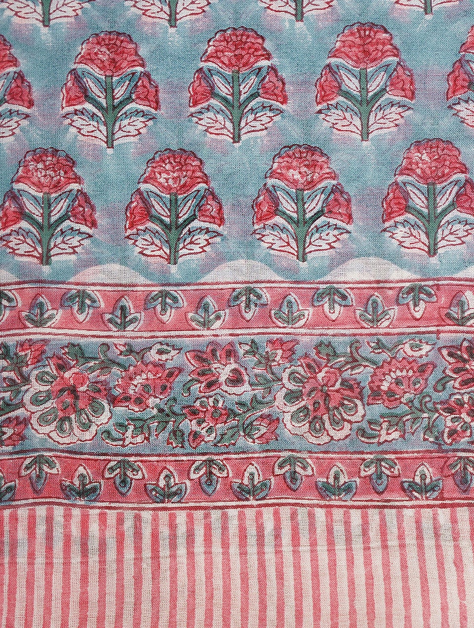 Women Multicolour Block Printed Silk Cotton Dupatta