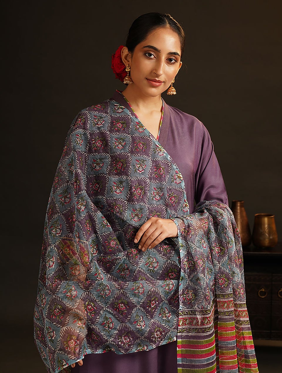 Women Multicolour Kota Collection Dupatta