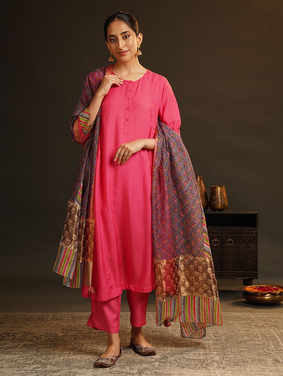 Women Multicolour Solid Ankle Length Pant - XS