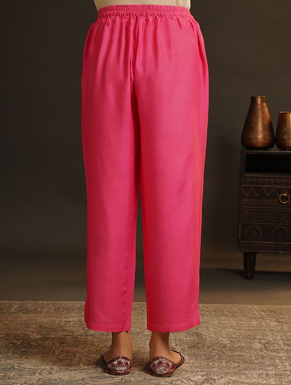 Women Multicolour Solid Ankle Length Pant - XS