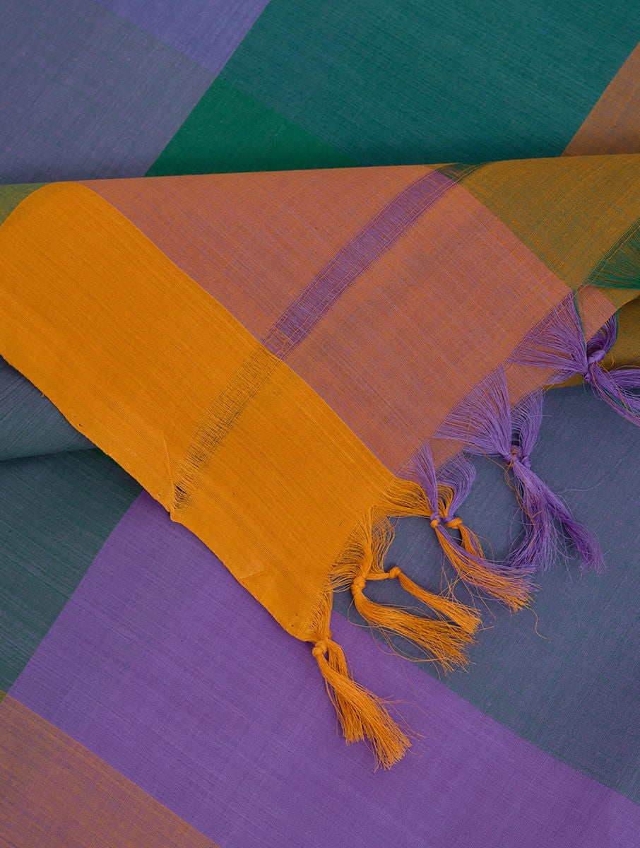 Women Multicolour Cotton Hand Woven Dupatta