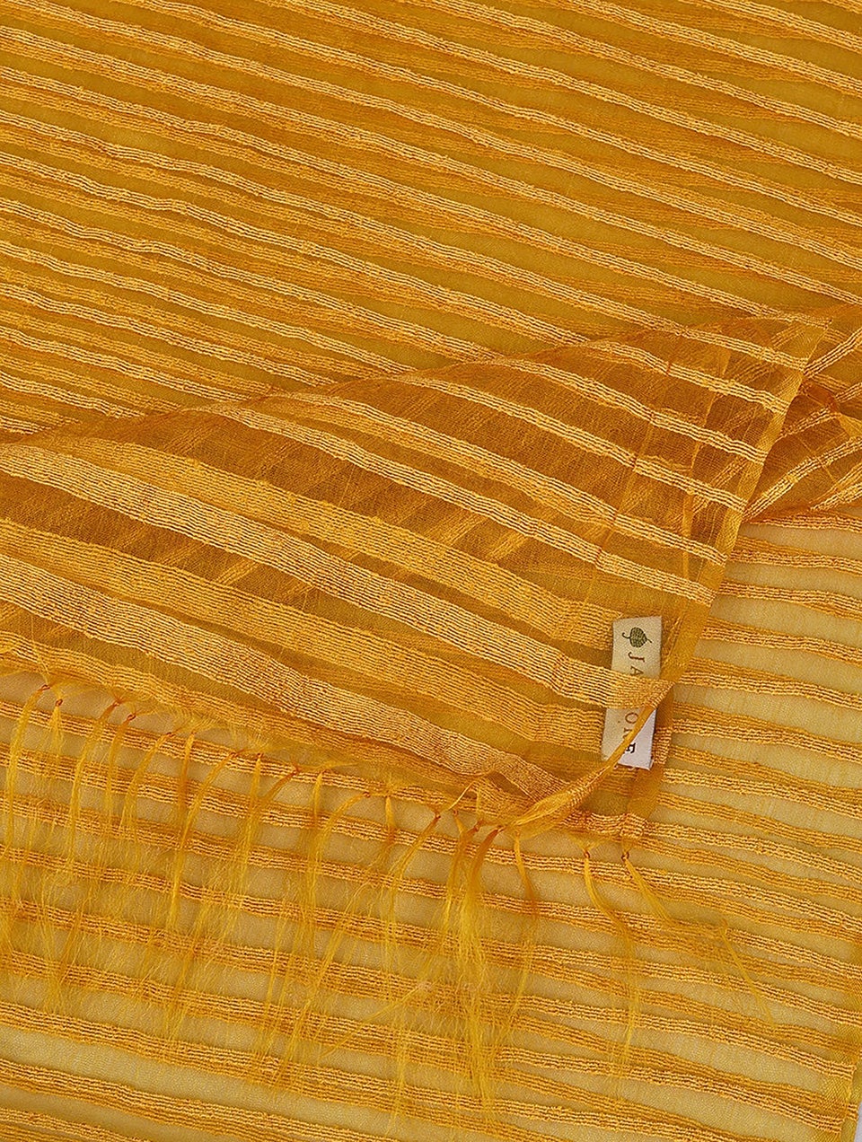 Women Mustard Handwoven Benarasi Silk Dupatta