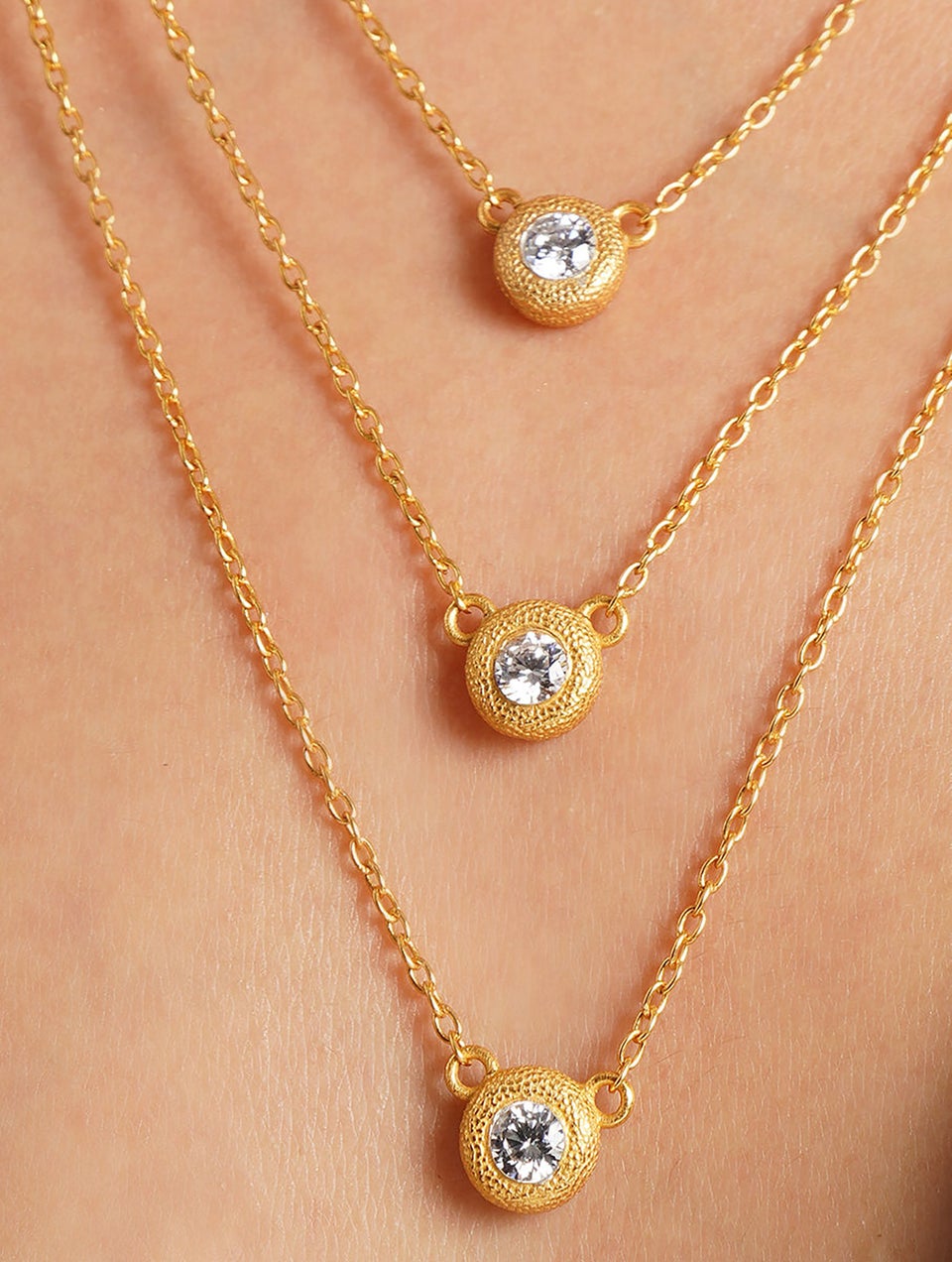 Women Gold Tone Silver Necklace