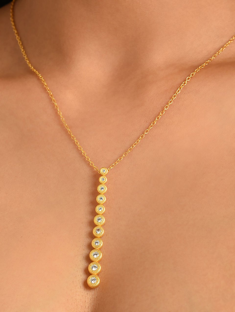 Women Gold Tone Silver Necklace