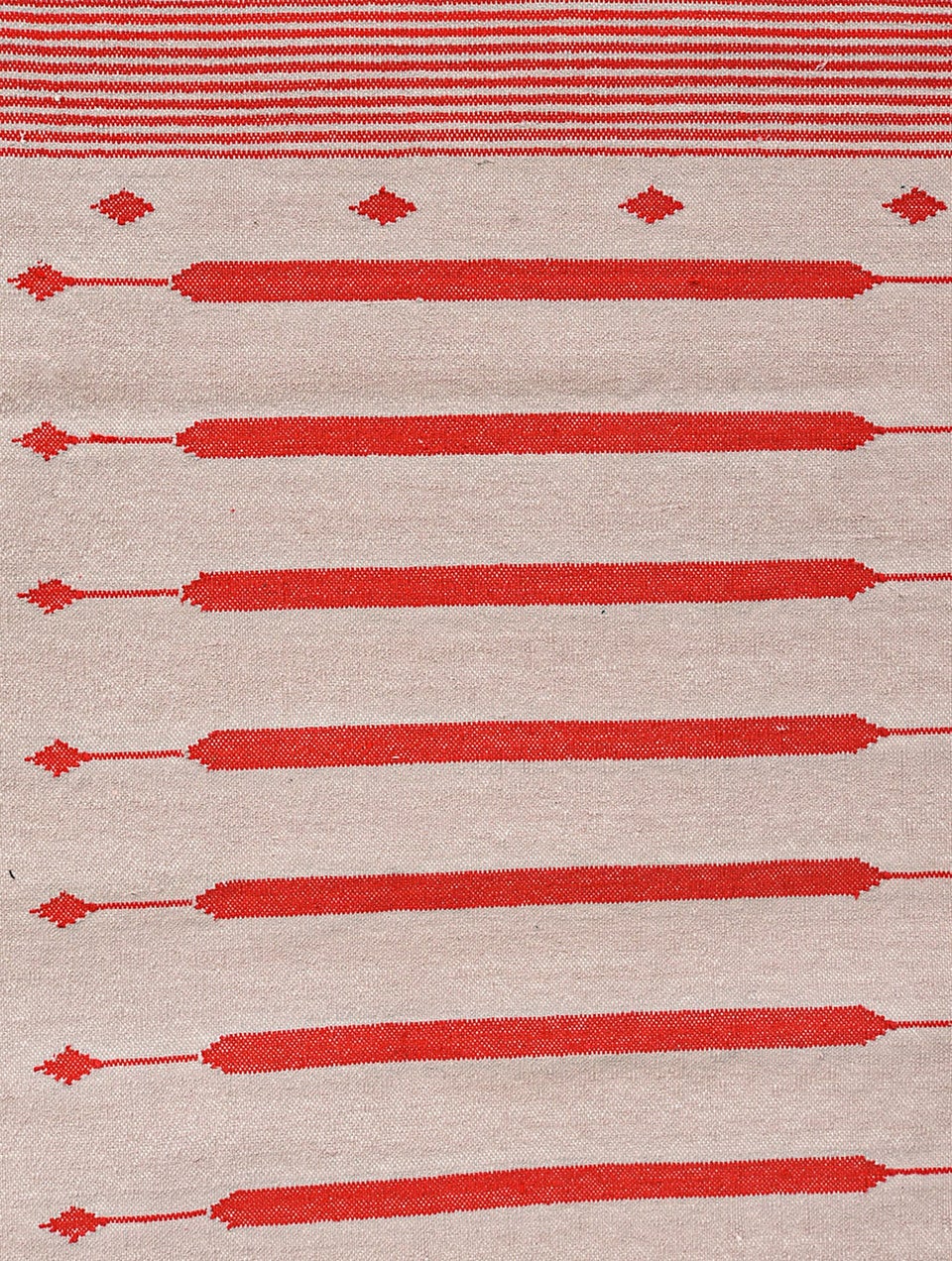 Jain Arts Red Handwoven Cotton Rug