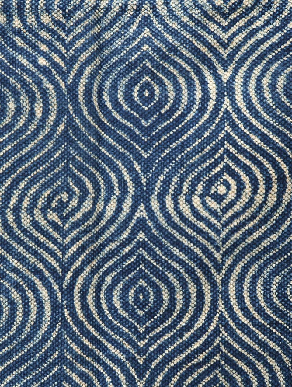Jain Arts Blue Handwoven Cotton Printed Rug - 3'X5'