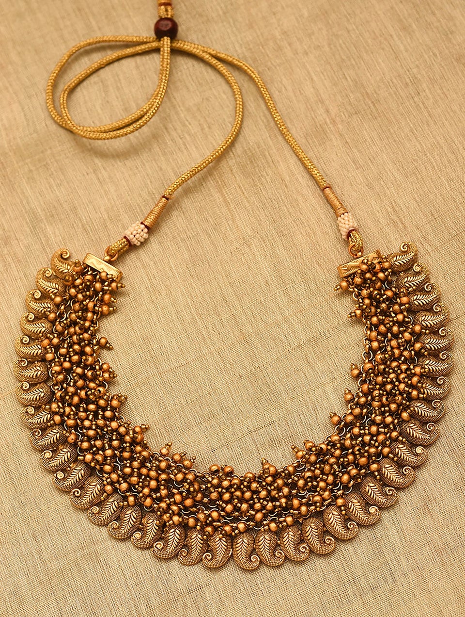 Women Gold Tone Temple Necklace