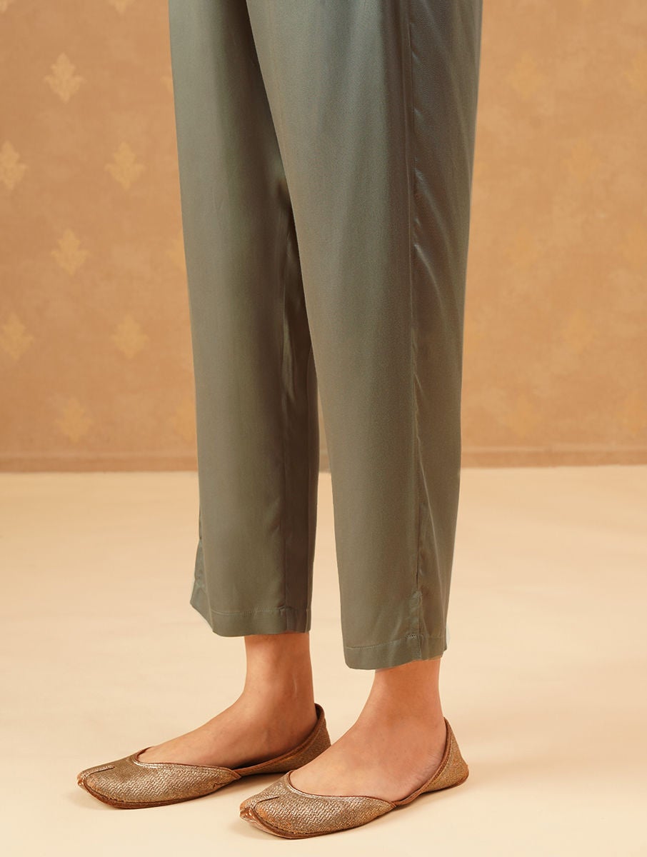 Shop Jaypore Women Gold Modal Solid Ankle Length Slim Fit Pants for Women  Online 39588195