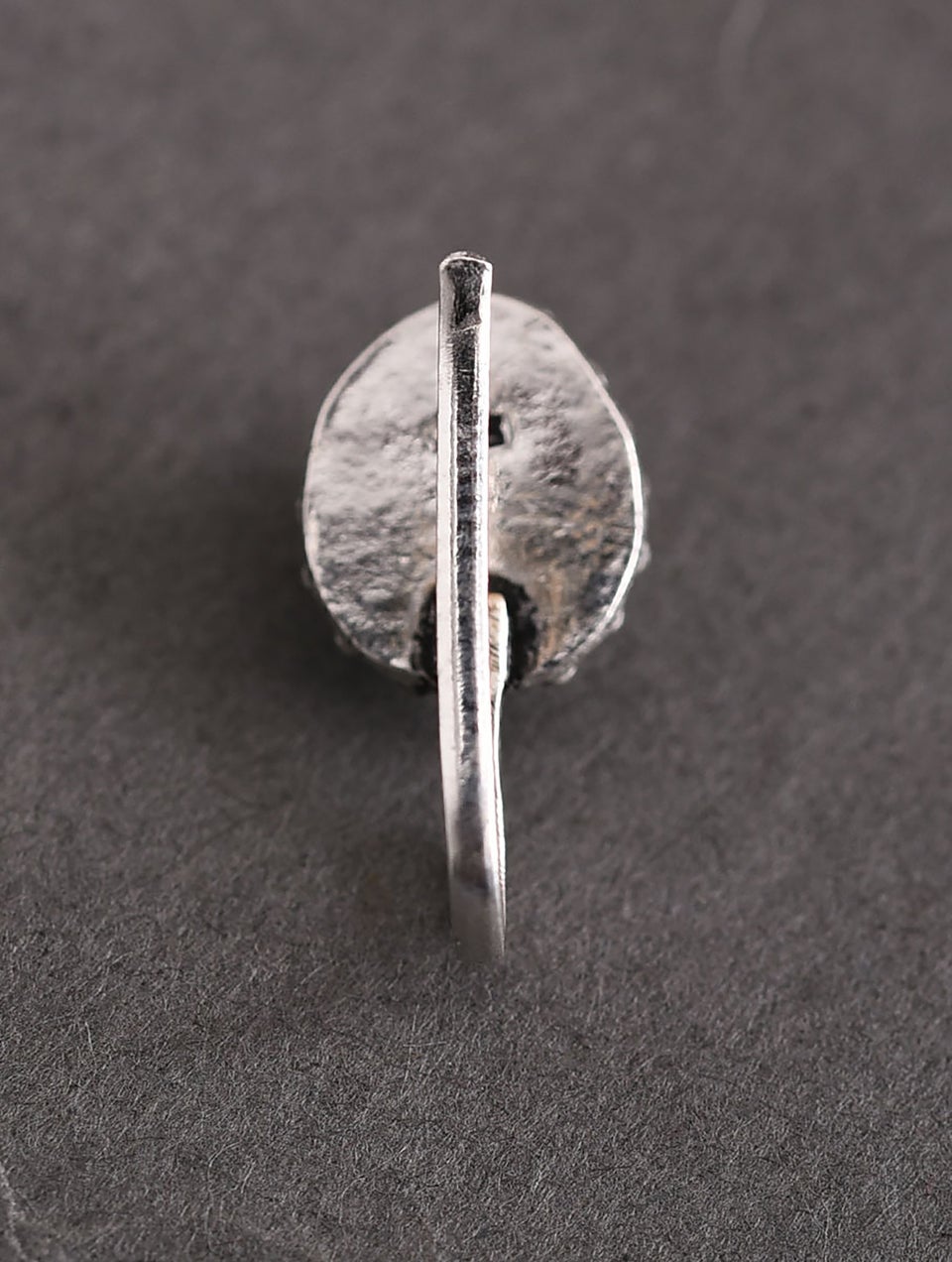 Women Red Tribal Silver Nose Pin