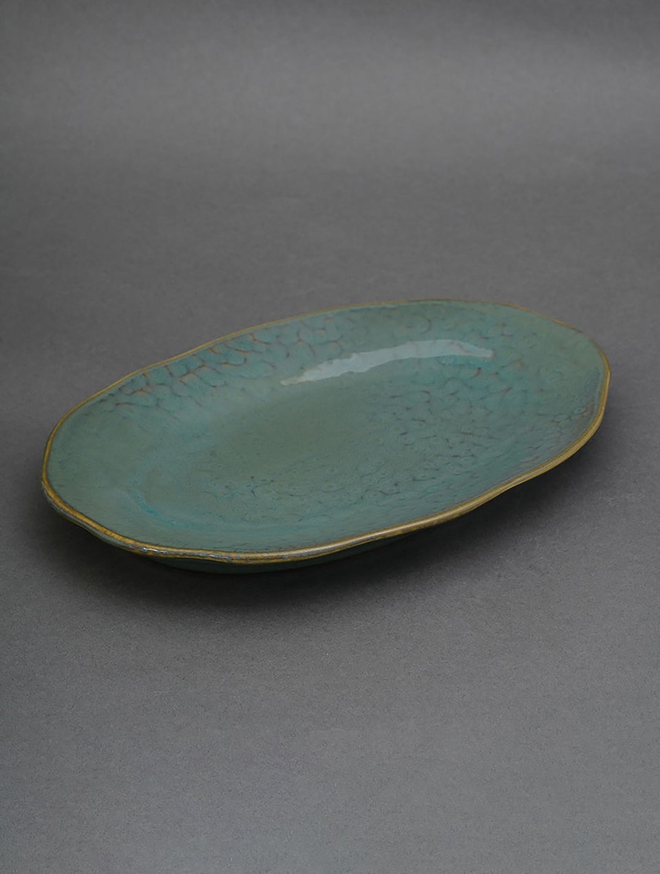 Lustrous Jade Organic Shaped Small Platter