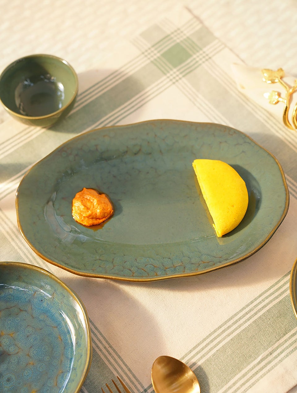 Lustrous Jade Organic Shaped Small Platter