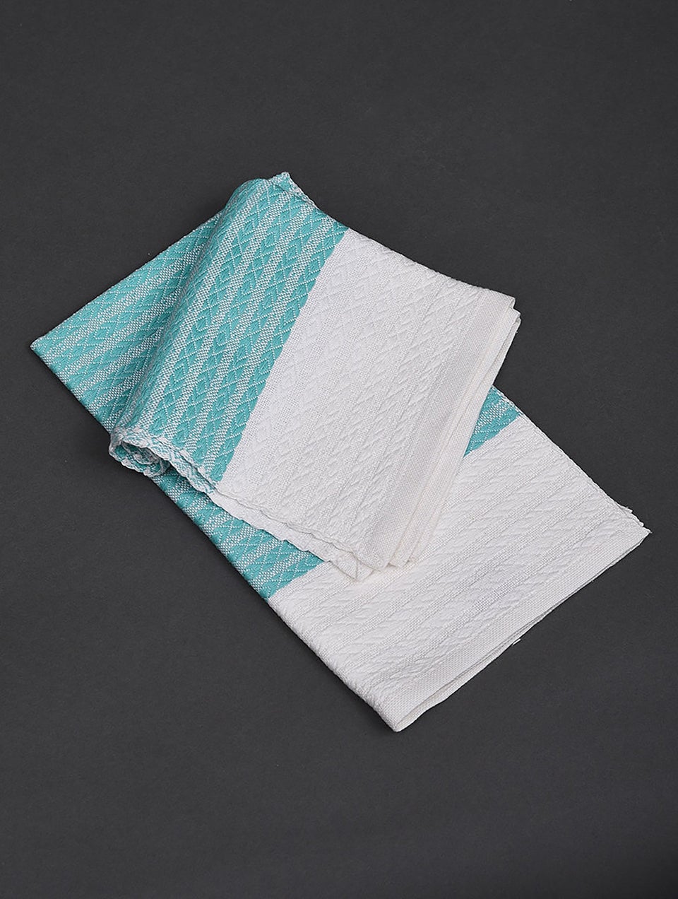 Aqua Cotton Handloom Hand Towel