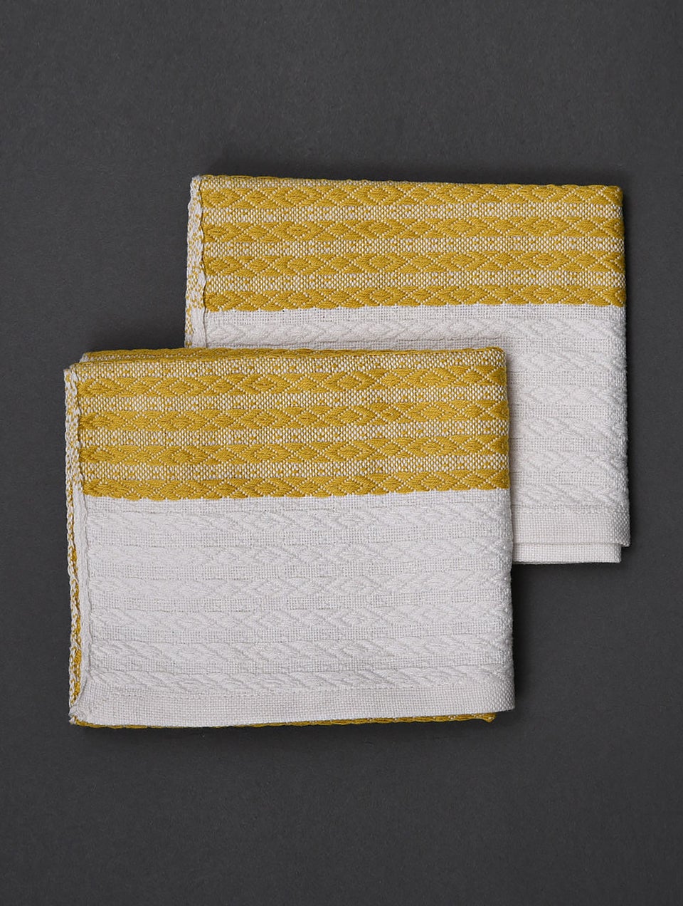 Yellow Cotton Handloom Hand Towel