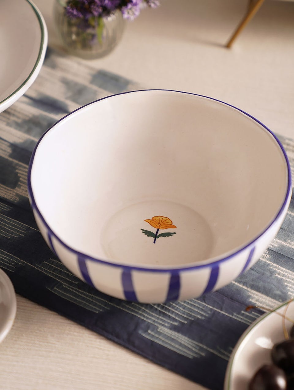 Handpainted Ceramic Large Serving Bowl