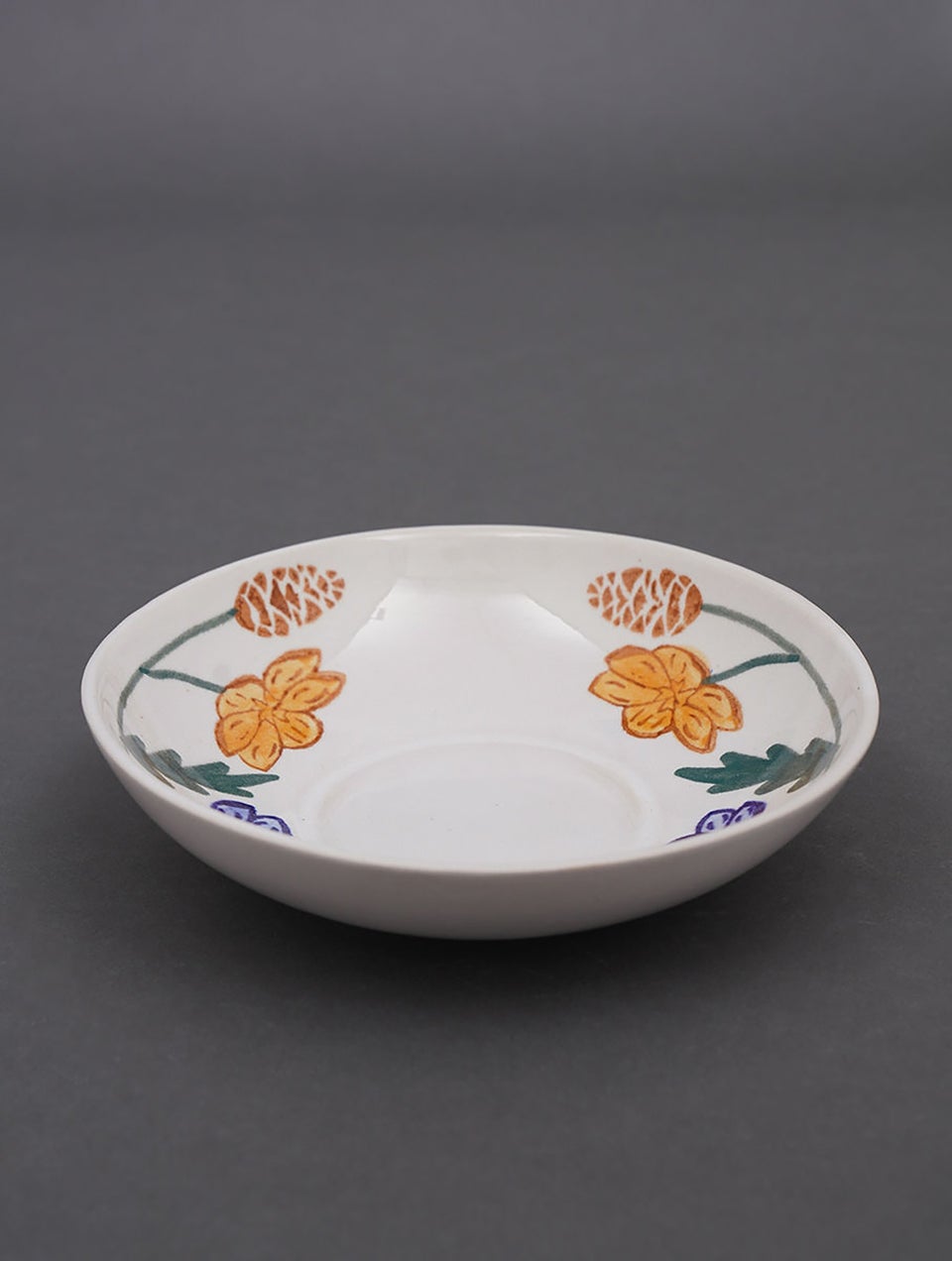 Handpainted Ceramic Shallow Bowl
