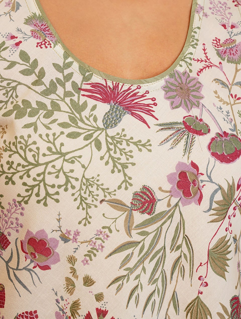 Women Multicolor Printed Cotton Dress - S
