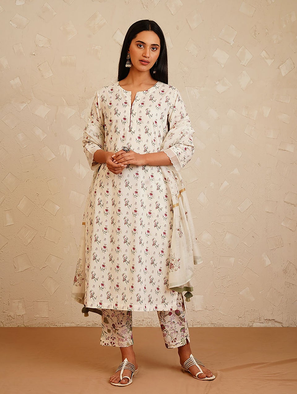 Women Multicolor Printed Cotton Kurta - XS